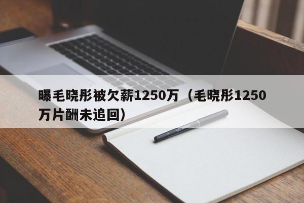 曝毛晓彤被欠薪1250万（毛晓彤1250万片酬未追回）