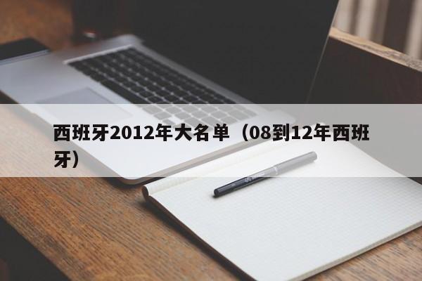 西班牙2012年大名单（08到12年西班牙）